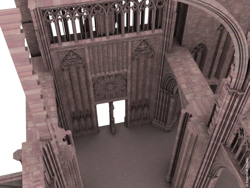 Une maquette de la cathédrale en échelle 1:1 a été nécessaire pour immerger le joueur dans un environnement basé sur le réel